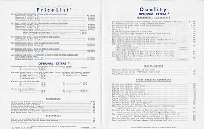 Wheeler 1961 Price List Brochure