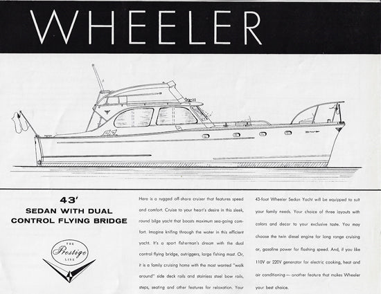 Wheeler 43 Sedan Series Specification Brochure