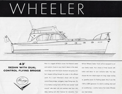 Wheeler 43 Sedan Series Specification Brochure