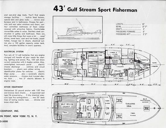 Wheeler 43 Sedan Series Specification Brochure