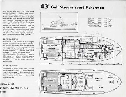 Wheeler 43 Sedan Series Specification Brochure