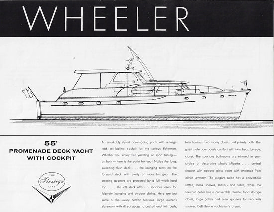 Wheeler 55 Promenade Deck Yacht Specification Brochure
