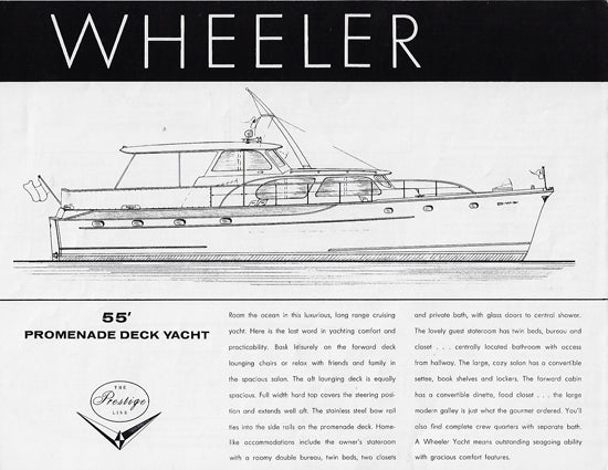 Wheeler 55 Promenade Deck Yacht Specification Brochure
