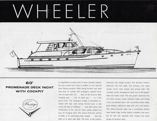 Wheeler 60 Promenade Deck Yacht Specification Brochure
