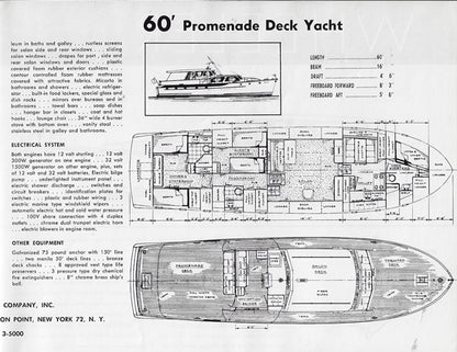 Wheeler 60 Promenade Deck Yacht Specification Brochure