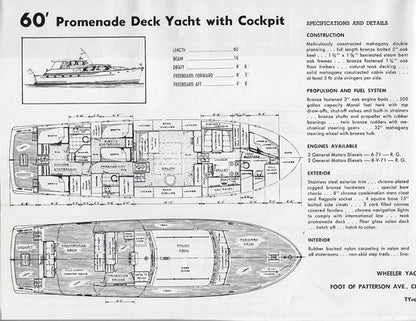 Wheeler 60 Promenade Deck Yacht Specification Brochure