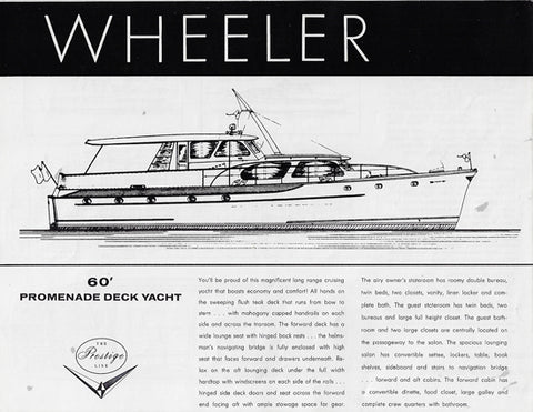Wheeler 60 Promenade Deck Yacht Specification Brochure