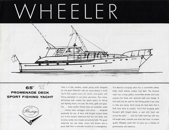 Wheeler 65 Promenade Deck Yacht Specification Brochure