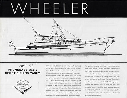 Wheeler 65 Promenade Deck Yacht Specification Brochure