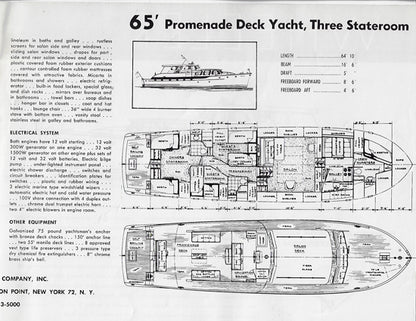 Wheeler 65 Promenade Deck Yacht Specification Brochure