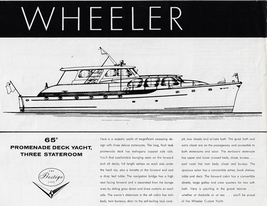 Wheeler 65 Promenade Deck Yacht Specification Brochure