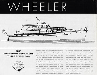 Wheeler 65 Promenade Deck Yacht Specification Brochure