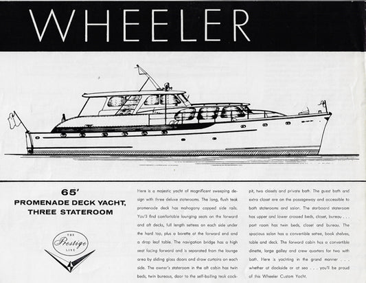 Wheeler 65 Promenade Deck Yacht Specification Brochure