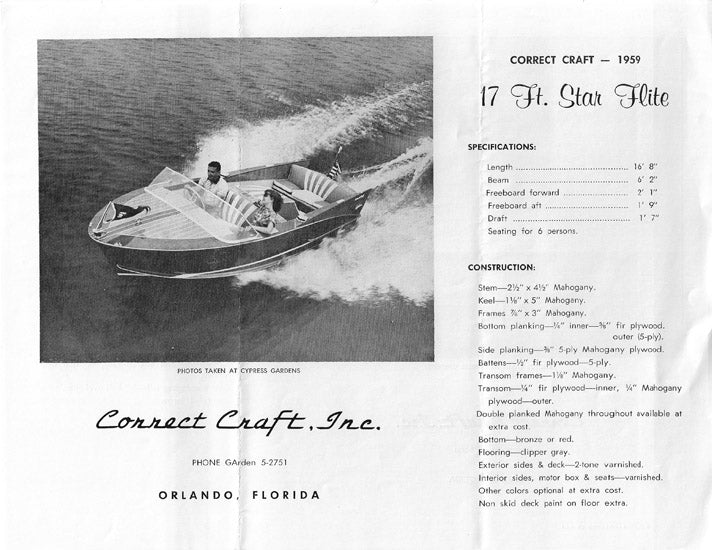 Correct Craft Star Flite 17 Brochure