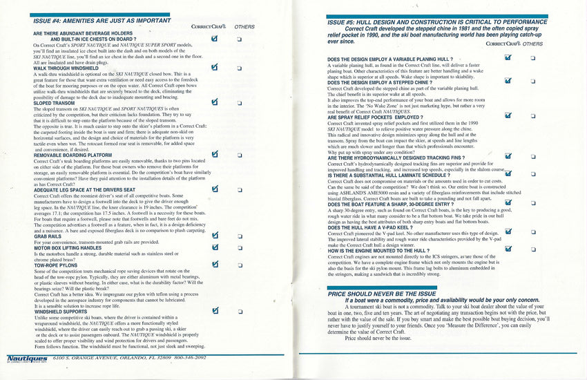 Correct Craft Nautique Buyers Guide Brochure