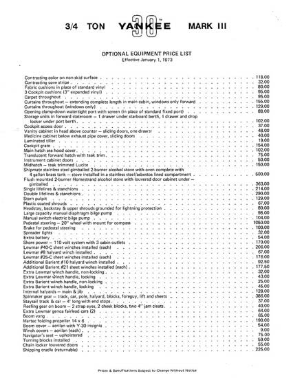 Yankee 30 Brochure