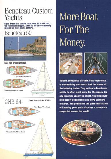 Beneteau 2001 Sail Brochure