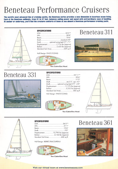 Beneteau 2001 Sail Brochure