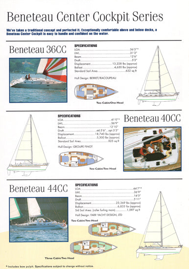 Beneteau 2001 Sail Brochure