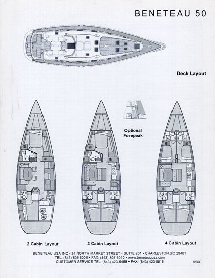 Beneteau 50 Specification Brochure