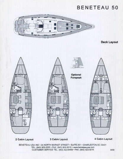 Beneteau 50 Specification Brochure