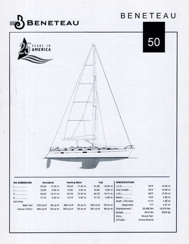 Beneteau 50 Specification Brochure