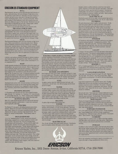 Ericson 35 Mark III Brochure