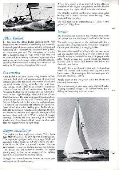 Albin Ballad Brochure