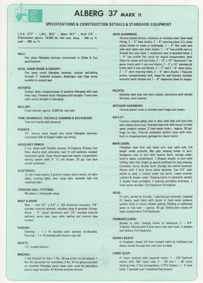 Whitby Alberg 30 and 37 Brochure