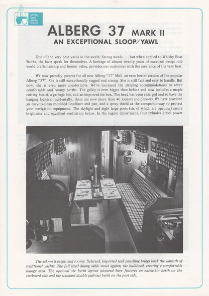 Whitby Alberg 30 and 37 Brochure