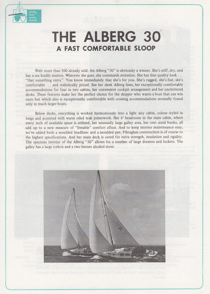 Whitby Alberg 30 and 37 Brochure