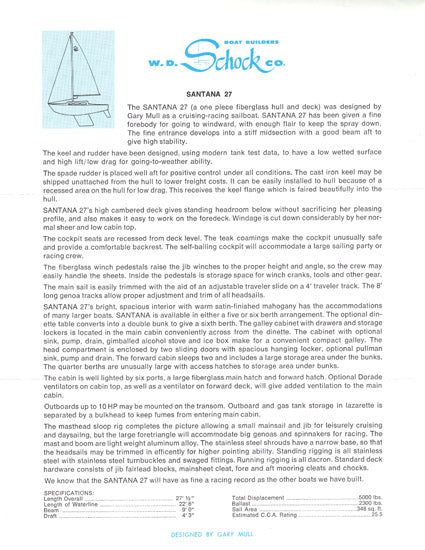 Santana 27 Brochure