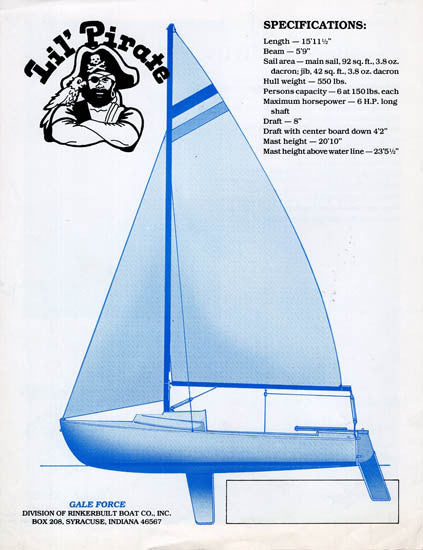 Gale Force LiÍ Pirate 16 Brochure