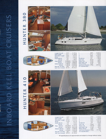 Hunter 2001 Brochure
