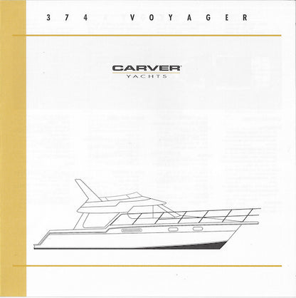 Carver 374 Voyager Specification Brochure (2001)