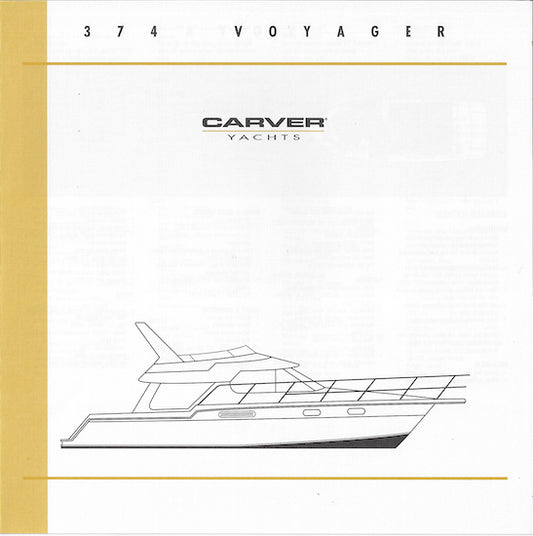 Carver 374 Voyager Specification Brochure (2001)