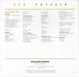 Carver 374 Voyager Specification Brochure (2001)