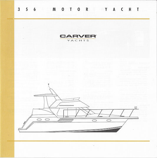 Carver 356 Motor Yacht Specification Brochure (2001)