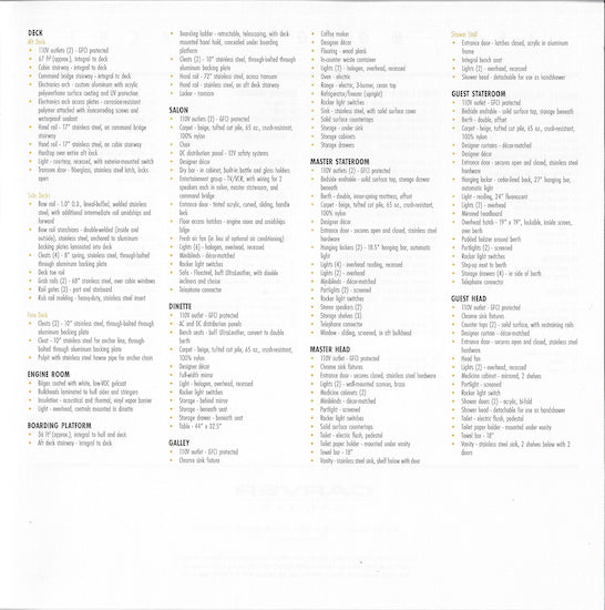 Carver 356 Motor Yacht Specification Brochure (2001)