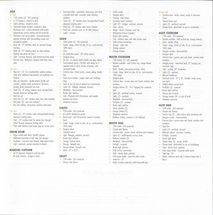 Carver 356 Motor Yacht Specification Brochure (2001)