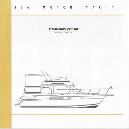 Carver 326 Motor Yacht Specification Brochure (2001)