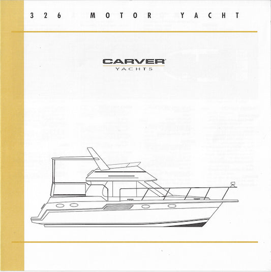 Carver 326 Motor Yacht Specification Brochure (2001)