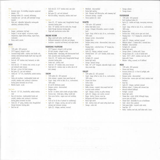 Carver 326 Motor Yacht Specification Brochure (2001)