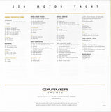 Carver 326 Motor Yacht Specification Brochure (2001)