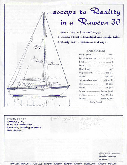 Rawson 30 Specification Brochure