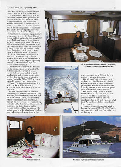 Island Gypsy Classic 40 Magazine Reprint Brochure