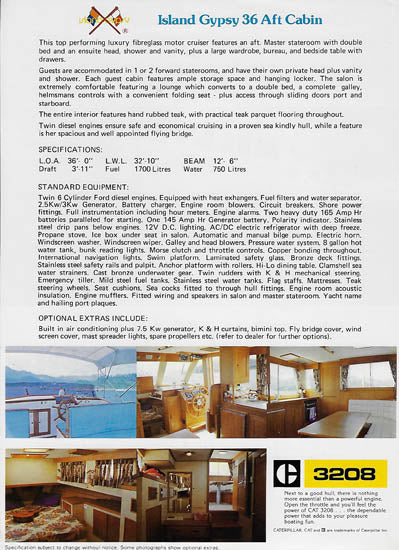 Island Gypsy 36 Aft Cabin Brochure