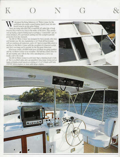 Kong & Halvorsen 44 Motor Cruiser Brochure