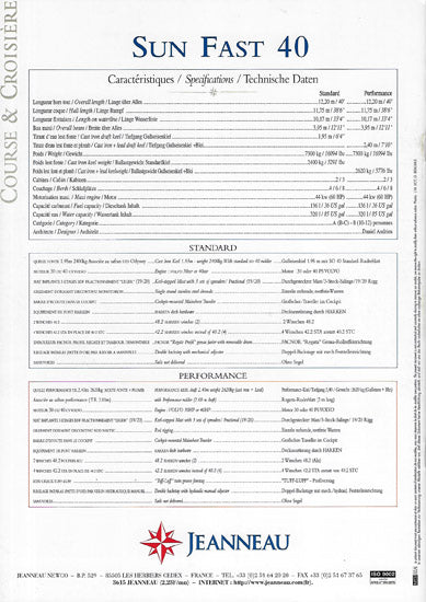 Jeanneau Sun Fast 40 Brochure