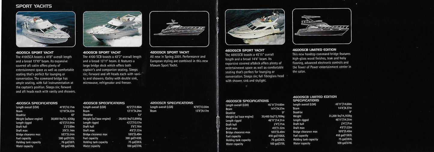Maxum 2001 Brochure